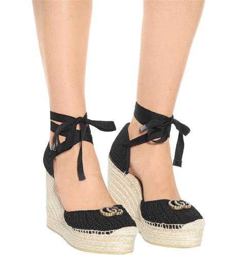 espadillas gucci|gucci espadrille wedge.